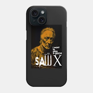 SAW X Tobin Bell as John Kramer movie graphic design poster Phone Case