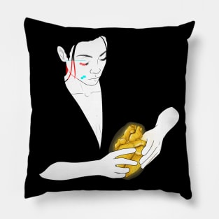 Golden heart Pillow