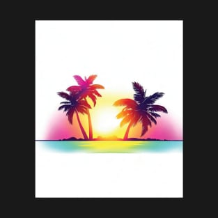 Vintage Sunset with Palm Trees T-Shirt