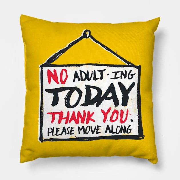 No Thank You Pillow by MidnightCoffee