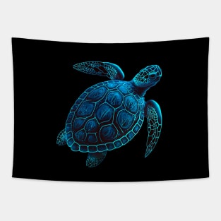 Sea turtle, tattoo style Tapestry