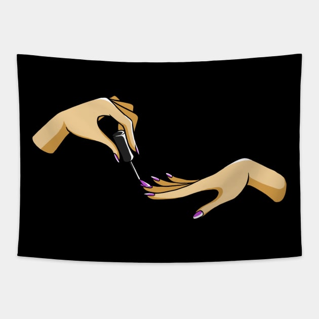 Nail Polish Gossip Tapestry by fromherotozero