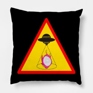 UFO dropping a beautiful dragon fruit / pitaya Pillow