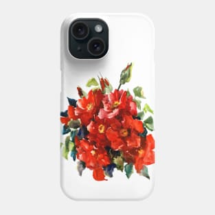 Red Garden Roses Phone Case