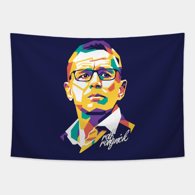 Ralf Rangnick The New Era MUFC Tapestry by pentaShop