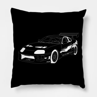 FF Supra MK IV White Outline Pillow