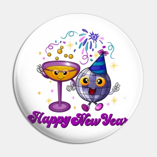 Happy New Year friends Pin