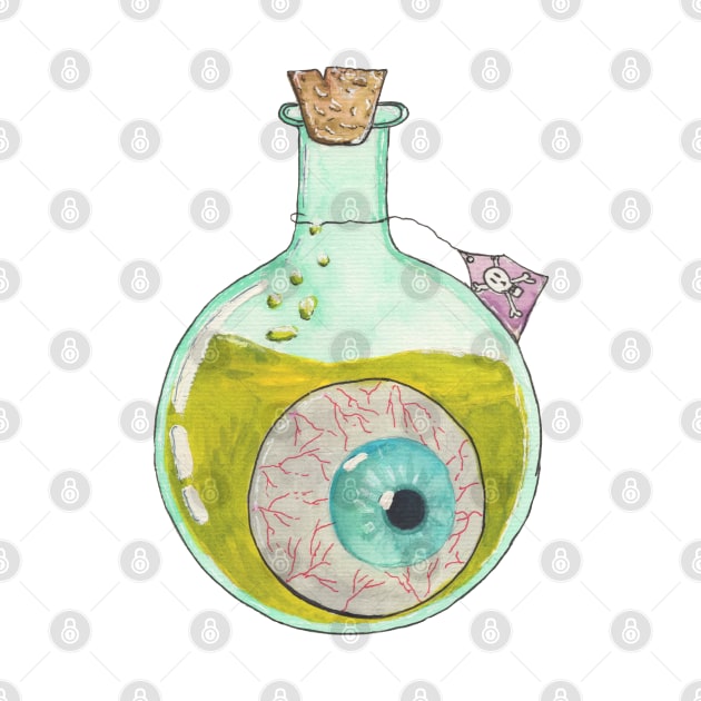 Eyeball in potion jar by Wild Tangents