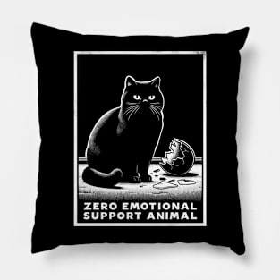 Retro Cat Novelty Meme Pun Cat Mom Cat Dad Funny Cat Pillow