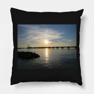 Oil pipeline Sunset Pillow