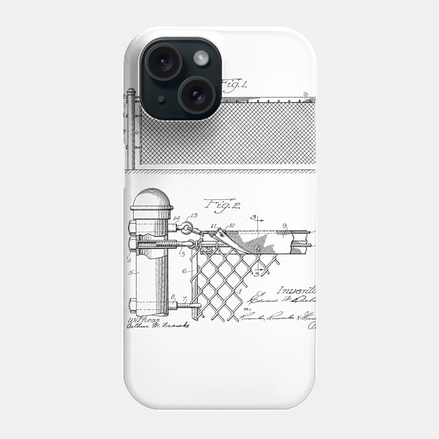 Tennis Net Vintage Patent Hand Drawing Phone Case by TheYoungDesigns