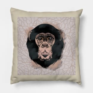 Chimpanzee Ink Splash Pillow