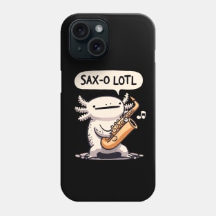 Saxolotl Axolotl Saxophone Design Phone Case