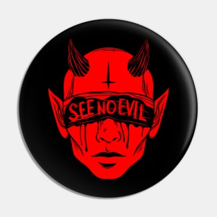 Devils head. See no evil Pin