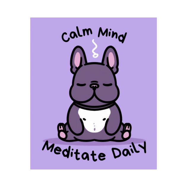 Kawaii Cute Yoga Meditating bullgo by AdaMazingDesign