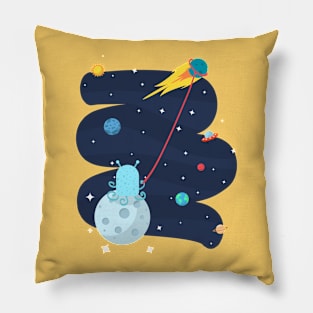 Space Kite T-Shirt - Universe Comet Ilustration Pillow