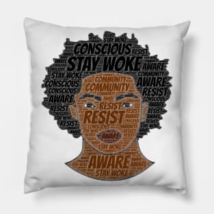 Black Strong Woke Melanin King Pillow