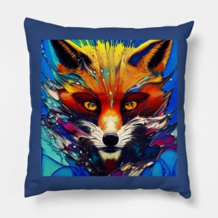 Graphic Novel Comic Book Art Style Red Fox Pillow