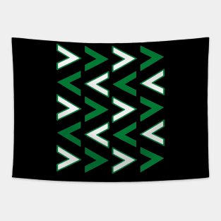 Arrows green white Tapestry