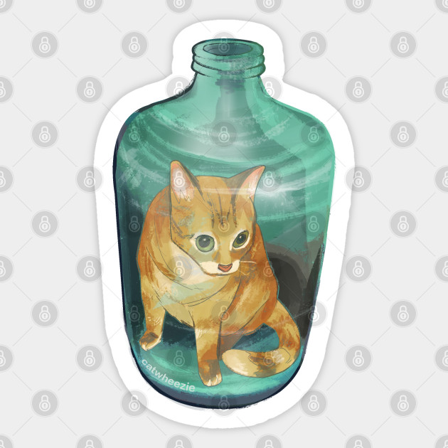 Jug Cat - Cats - Sticker