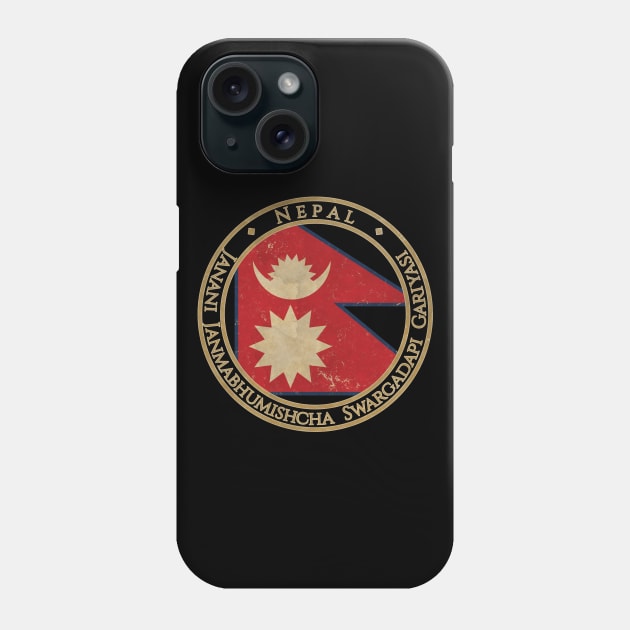 Vintage Federal Democratic Republic of Nepal Asia Asian Flag Phone Case by DragonXX