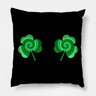 Tie Dye Shamrock Lucky Clover St. Patrick's Day Pillow