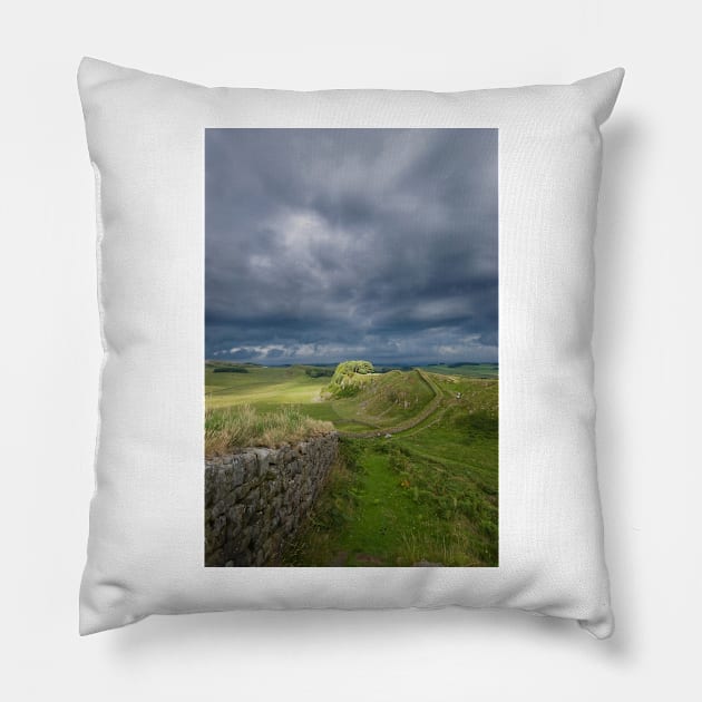 Hadrian's Wall - Cuddey's Crag Pillow by Nigdaw