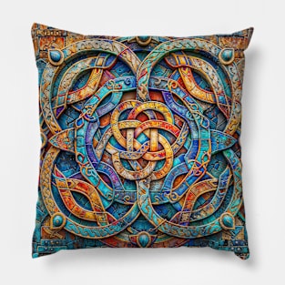 Interlocking Abstract Geometric Figures Dimensions Pillow