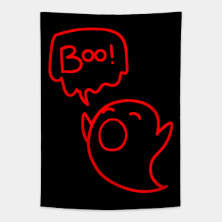 Cute Ghost Minimalist Aesthetic Halloween Design Tapestry