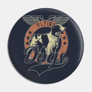 Flying Vintage Dogs Pin