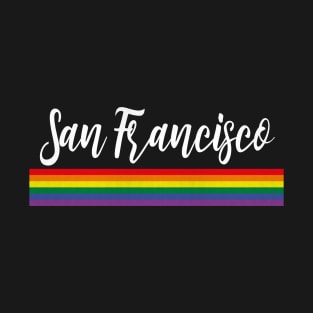 San Francisco, California - CA Pride Simple Rainbow T-Shirt