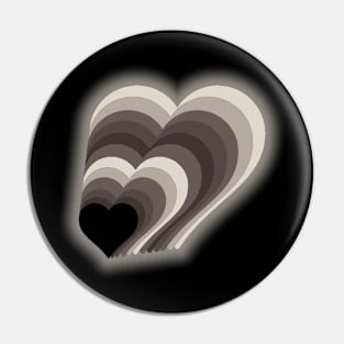 Hearts, hearts, hearts...in black & white Pin