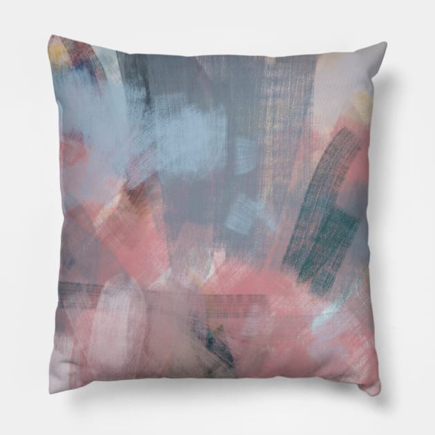 brush strokes 4 Pillow by Ivanabesevic