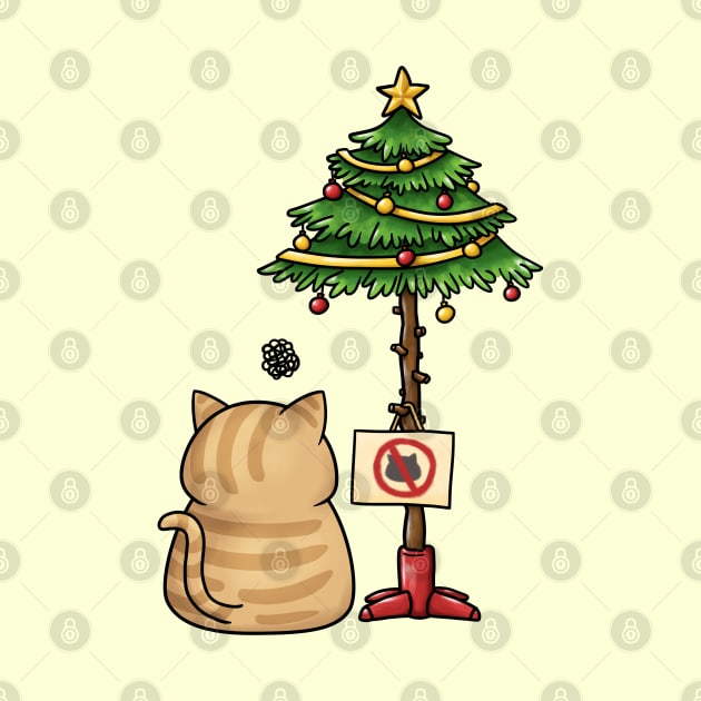 Funny Cat Christmas Tree by Takeda_Art