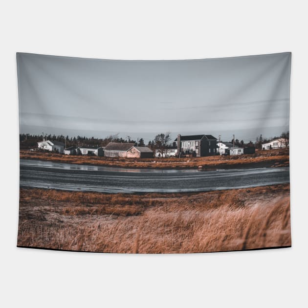 Maisonnette Fishing Village in New-Brunswick, Canada V3 Tapestry by Family journey with God