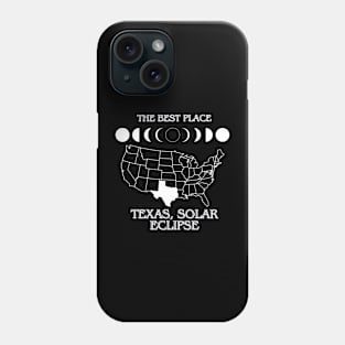 solar eclipse united states texas date and time- Complete solar eclipse souvenir Phone Case