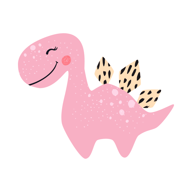 Pink Baby Grirl Dinosaur by KOTOdesign