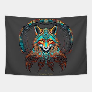 Tribal Fox psychadelic allure Tapestry