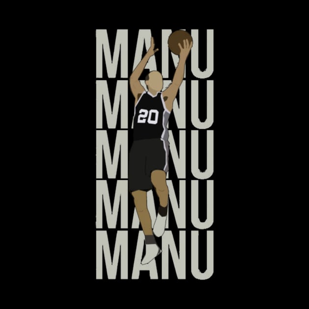 Manu Ginobili - San Antonio Spurs by IveyEricssonArt