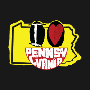I Love Pennsylvania Smiling Happy Face T-Shirt