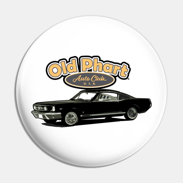 Old Phart Auto Club - Mustang Pin by CamcoGraphics