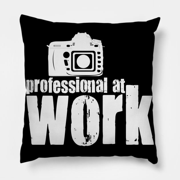 Photographer Gift | Profession Camera Work Hobby Pillow by DesignatedDesigner