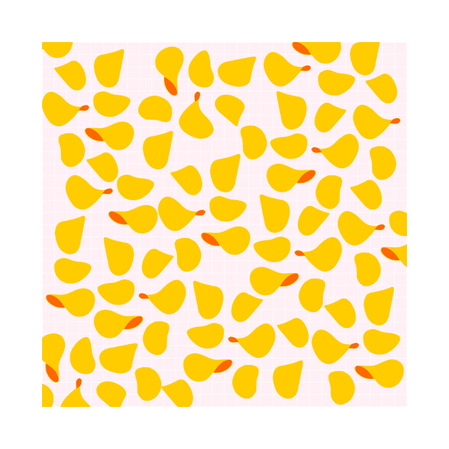 Potato Chips Pattern on Pink Background by kapotka