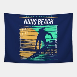 Retro Surfing Nuns Beach, New Jersey // Vintage Surfer Beach // Surfer's Paradise Tapestry