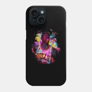 Micheal Jordan Smoke - Watercolor Illustration Phone Case