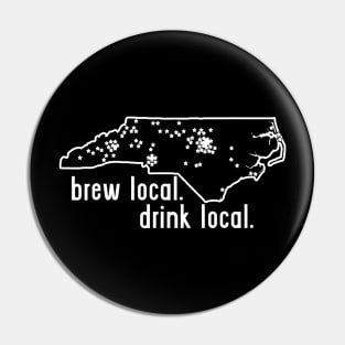 North Carolina State Brewery Map Craft Beer Graphic Pin