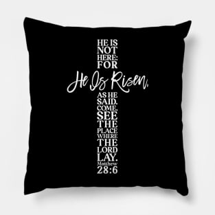 He is Risen Indeed Christian Cross Easter Day Gift Pillow