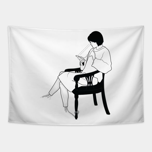 Black & white Elegant Art 28 Tapestry by Frajtgorski