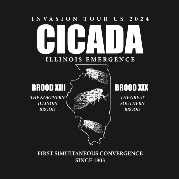 Cicada Illinois Invasion Us Tour Brood XIX XIII 2024 by ANAREL