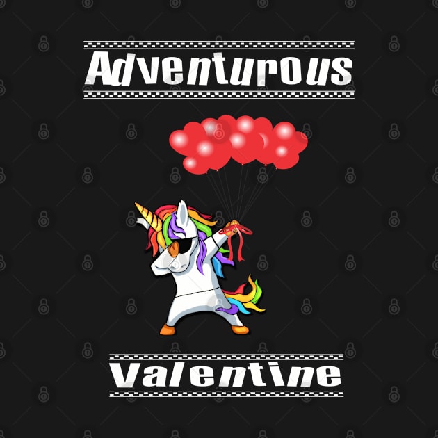 Adventurous Dabbing Unicorn Valentines Day Gift For Men Women Kids by familycuteycom